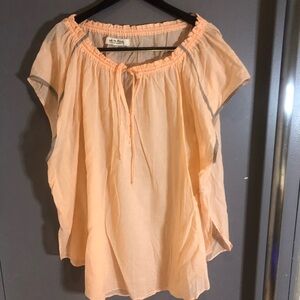 We the free orange /peach tunic top size M
